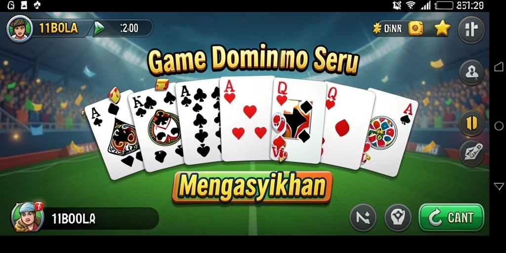 Tampilan menarik dari gameplay seru permainan Domino.