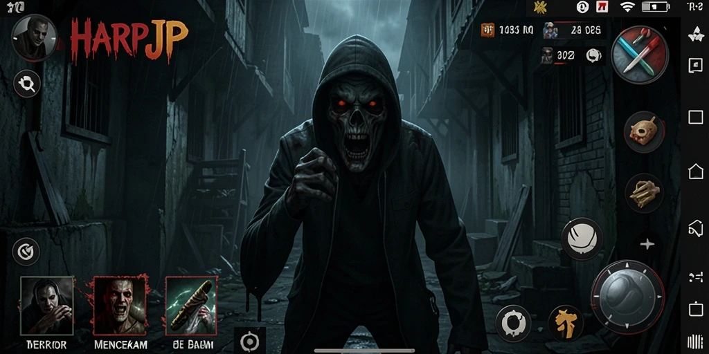 Gameplay menegangkan di dalam kegelapan dengan elemen Horror.