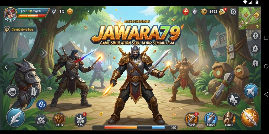 Tampilan gameplay <strong>JAWARA79</strong> dengan interaksi yang menarik dan grafis memukau.