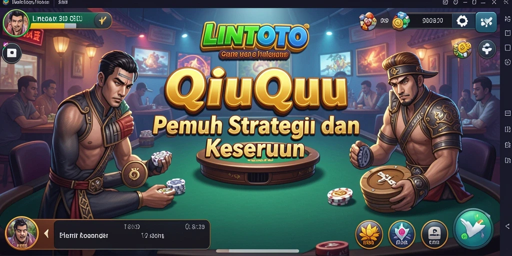 Tangkapan layar gameplay seru LINITOTO saat bermain QiuQiu.