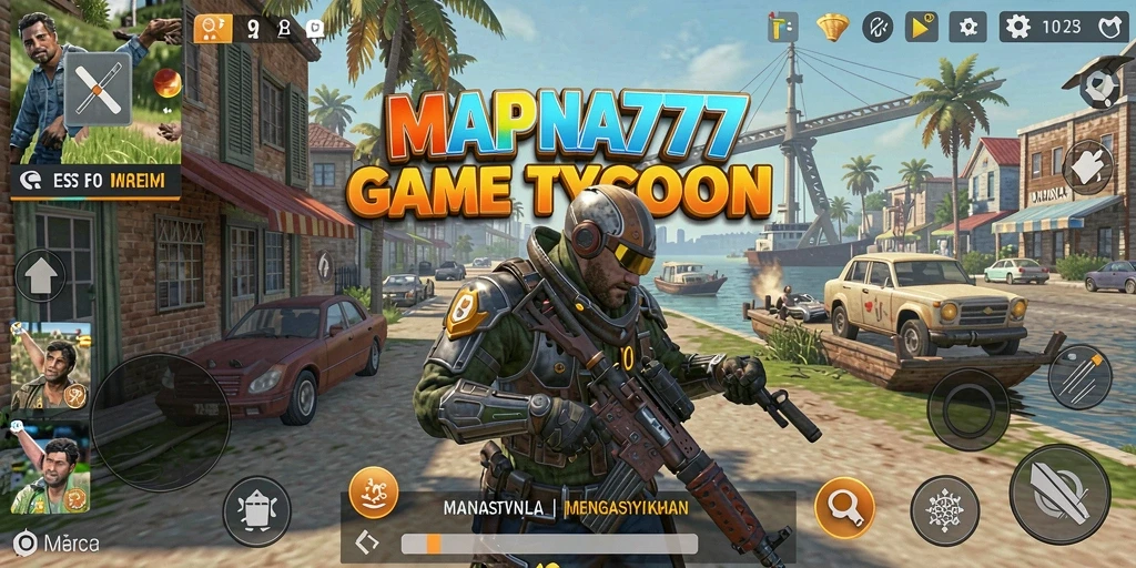Screenshot gameplay MAPNA777 menampilkan bisnis yang sedang berkembang.