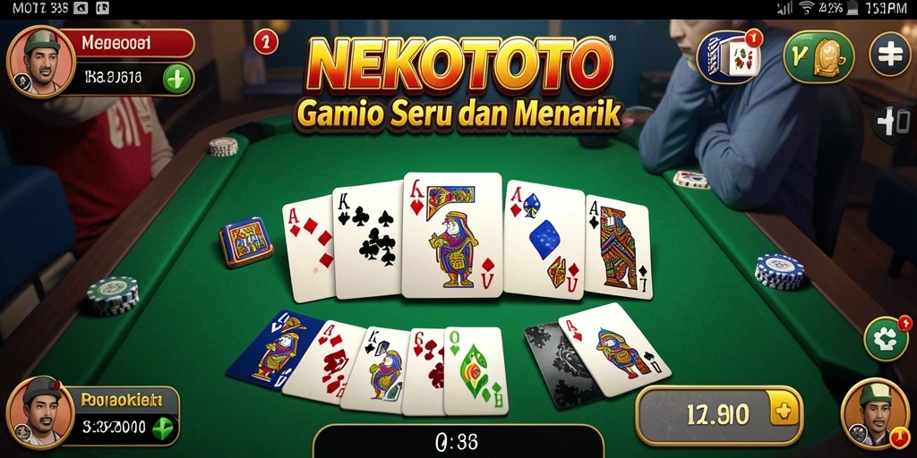 Screenshot gameplay NEKOTOTO menampilkan aksi seru permainan Domino.