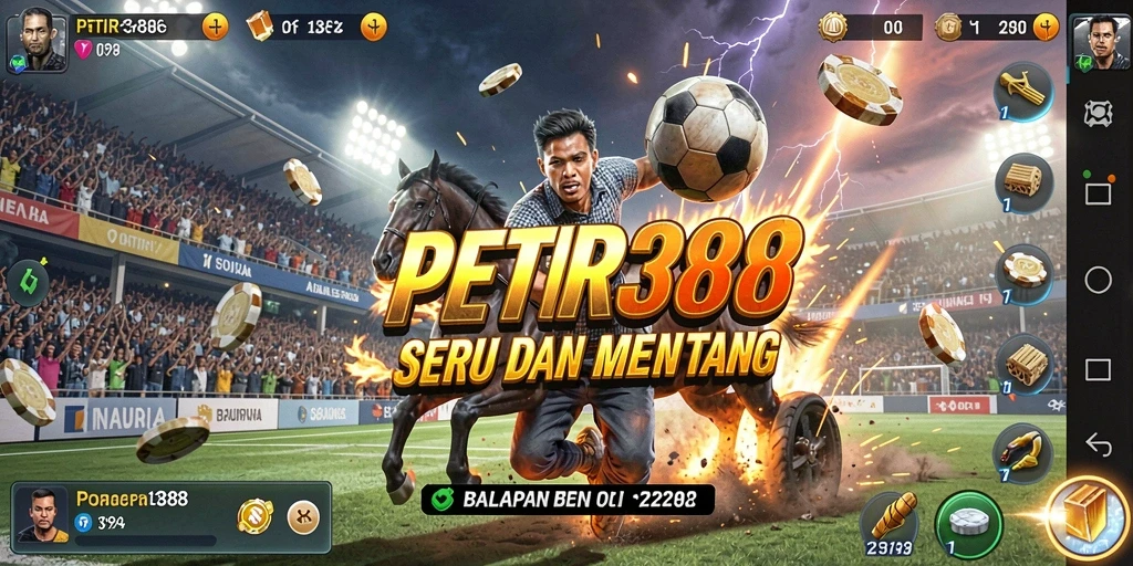 Tampilan gameplay PETIR388 yang mendebarkan saat balapan.