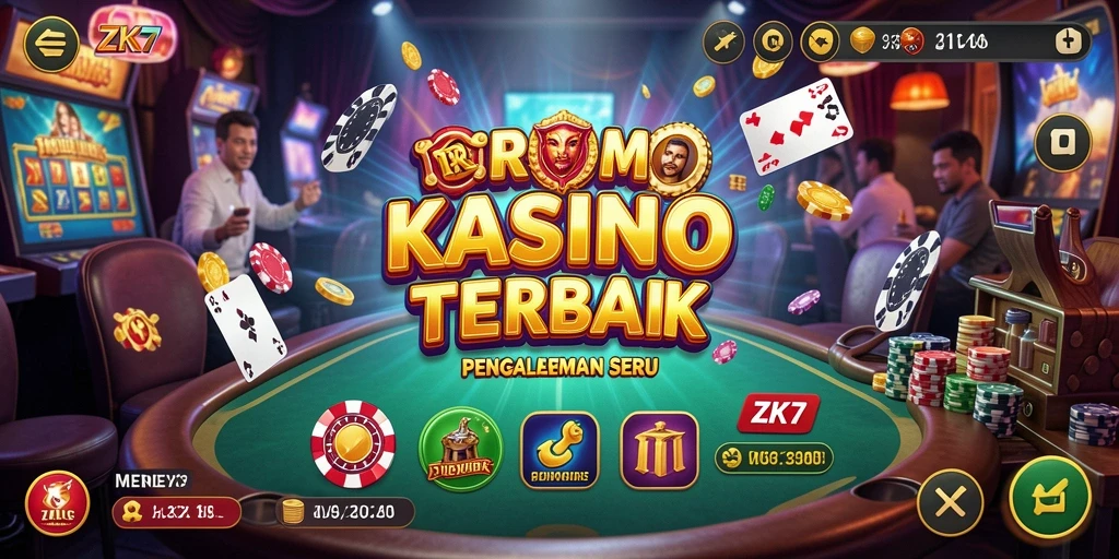 Gameplay menarik ZK7 menampilkan kasino digital dengan grafis yang memukau.